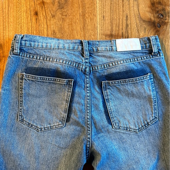 PISTOLA Woman's High Rise Distressed Cropped Jeans Raw Hem Denim  Size 29 - Picture 4 of 8